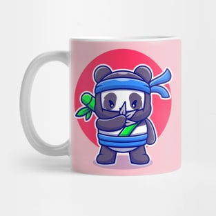 Cute Ninja Panda Cartoon Mug